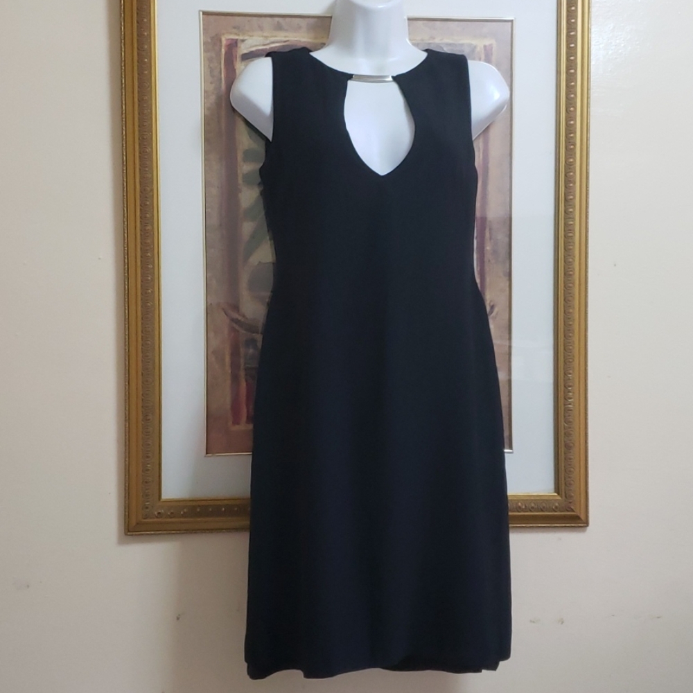 SANTACROSE MADE IN YTALY BLACK DRESS TG40